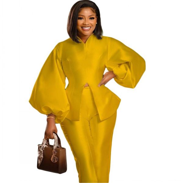 

ethnic clothing two piece set and pants trousers africa clothes african dashiki fashion suit party women outfits 2 matching sets, Red