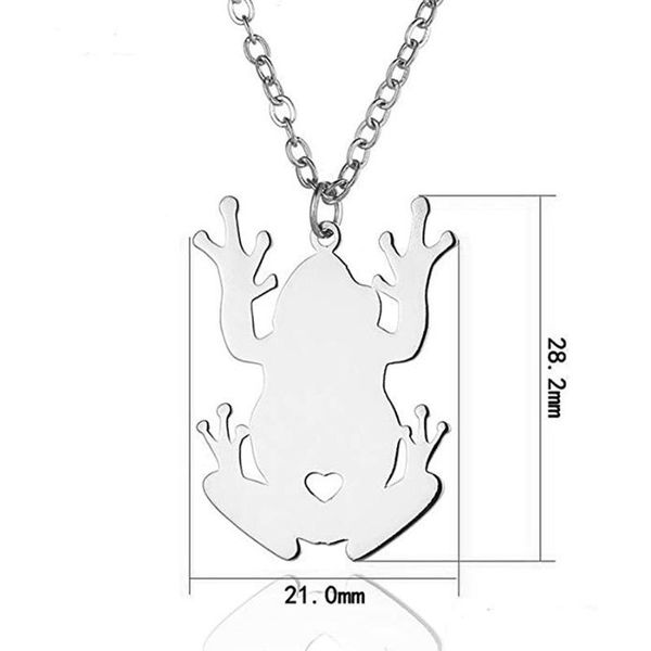 

pendant necklaces simple luck frog necklace charm animal jewelry, Silver