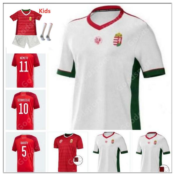 

men+kids 2021 hungary soccer jersey away national team dominik szalai szoboszlai willi orban tamÃ¡s kÃ¡dÃ¡r football uniform shirts kits socks, Black;yellow