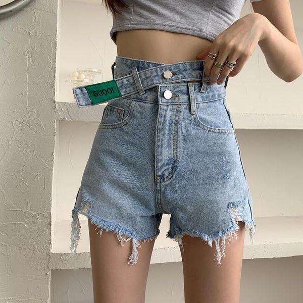 

women's shorts summer high waist denim slim tassel female street fashion mini spice girls zipper jean, White;black