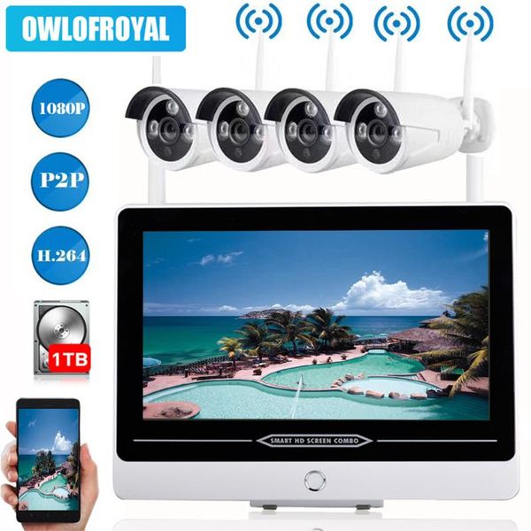 

hd 1080p home wifi wireless security camera system dvr kit 2mp cctv outdoor full nvr surveillance 13"lcd monitor systems