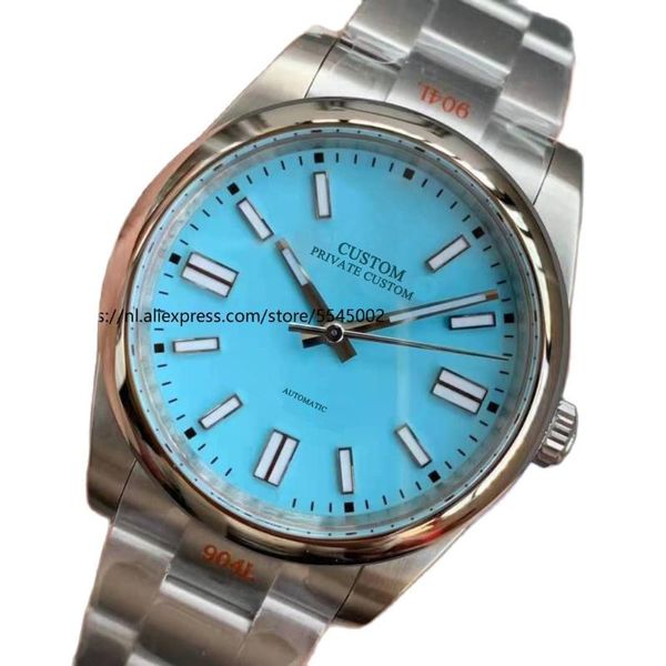 

wristwatches 40mm 36mm 31mm men's watch automatic mechanical miyata 8215 movement storage luminous white dial custom b126000 bbbb, Slivery;brown