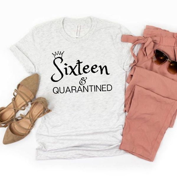 

women's t-shirt sixteen and quarantined clothing women gothic shirts for, White