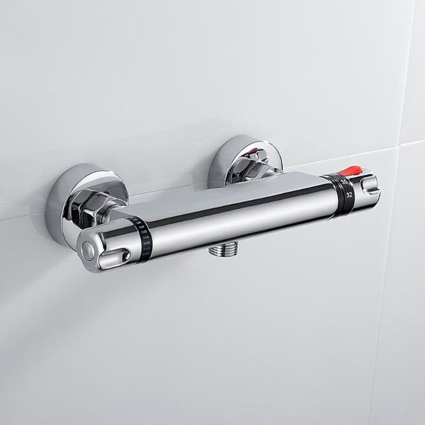 

pcs bathroom thermostatic shower control valve bottom faucet wall mounted and cold mixer tap brass bath bathtub sets