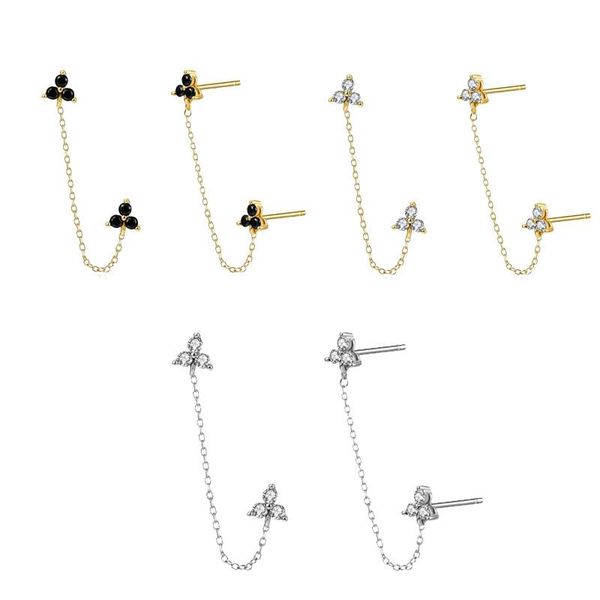 

stud 2021 women unusual earrings fashion simple golden metal long chains drop hanging earring female classic ear accessories, Golden;silver