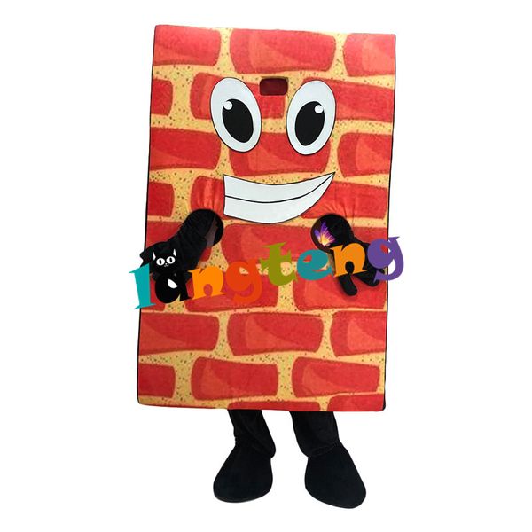 

mascot costumes1222 brick mascot costume business professional christmas fancy dress, Red;yellow
