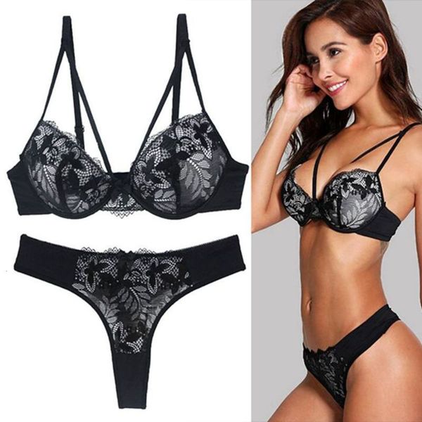 

ins girl lace bra suit women's underwear, Red;black