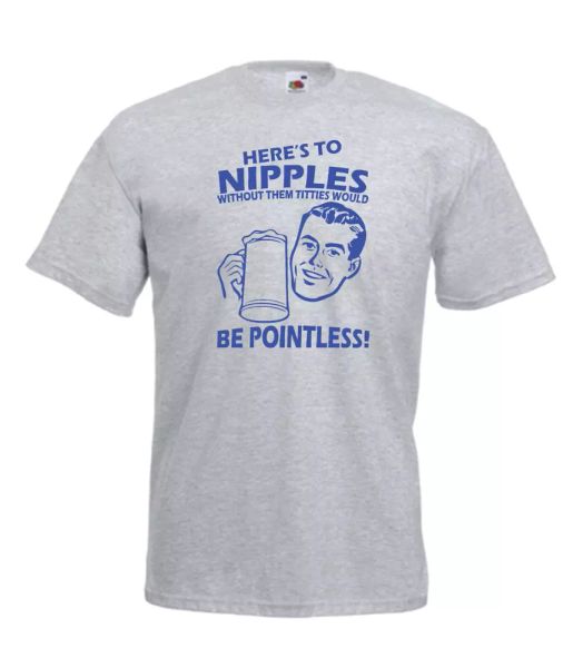 

nipples boobs | mens women funny t-shirt birthday christmas gift, White;black