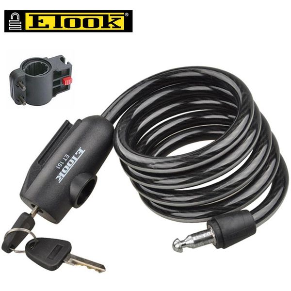 

bike locks etook night reflective bicycle steel cable lock mountain road anti-theft key for castle motorcycle cycling security