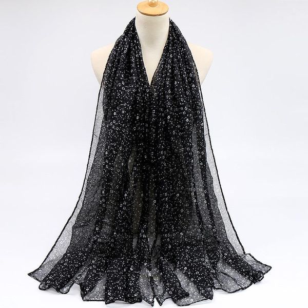 

scarves fashion spring summer thin floral printed cotton scarf women classic head hair muslim shawl hijab for ladies, Blue;gray