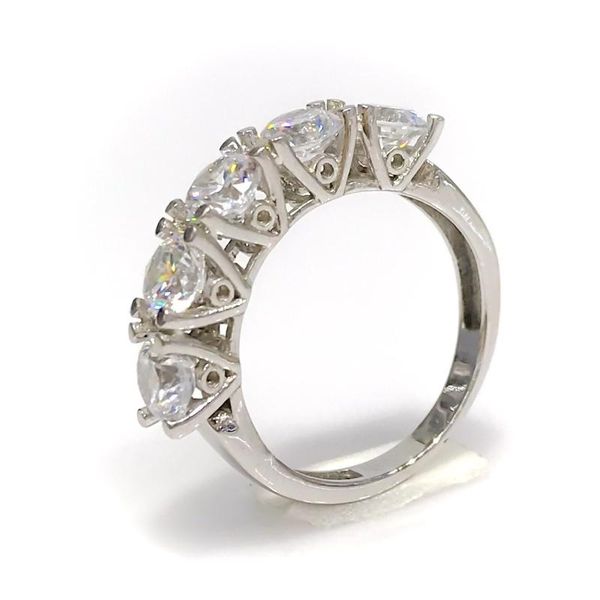 

cluster rings white gold special design 5 mm dibs ring, Golden;silver