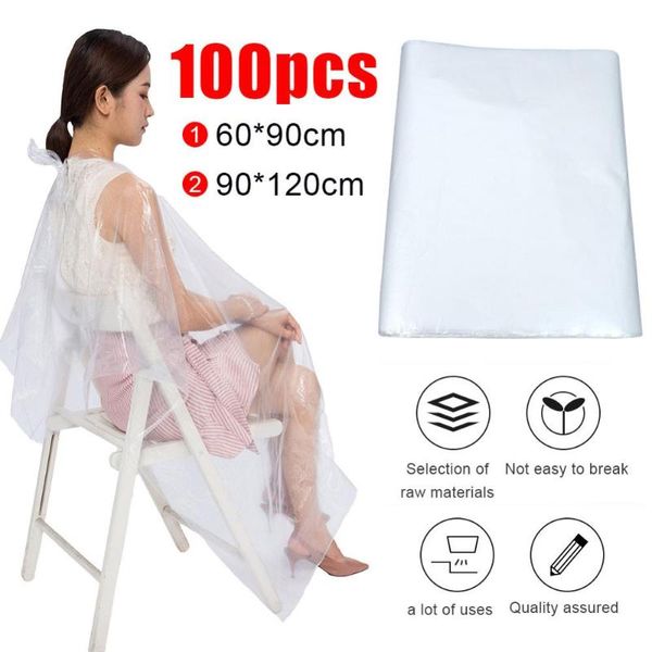 

life vest & buoy 100 pcs disposable haircut hair coloring white transparent hedging design beauty dyeing waterproof shawl tool