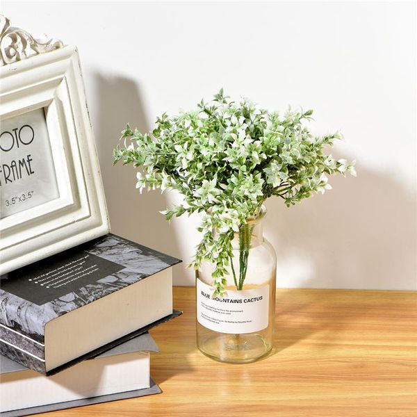 

artificial plant flocking love grass background decoration flower arranging accessories fake leaf christmas home party decor decorative flow