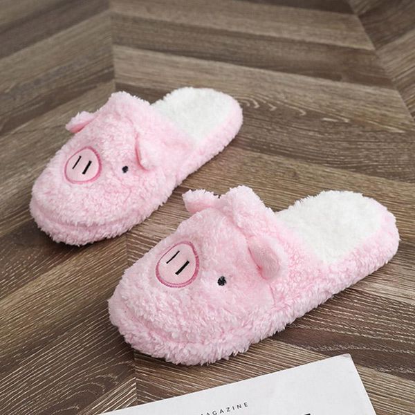 

slippers shoes woman winter cotton modis female thick bottom non-slip home indoor warm fur zapatos de mujer no.ac, Black