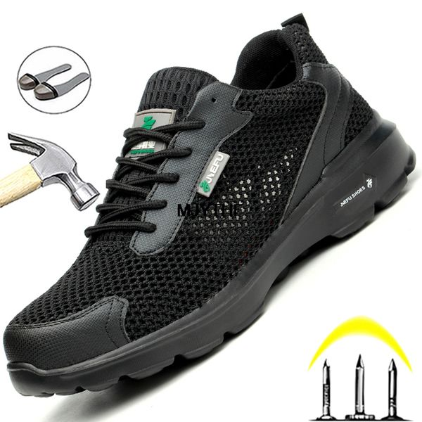 

breathable mesh work safety shoes men summer work sneakers men boots waterproof welding shoes anti-puncture steel toe work shoes