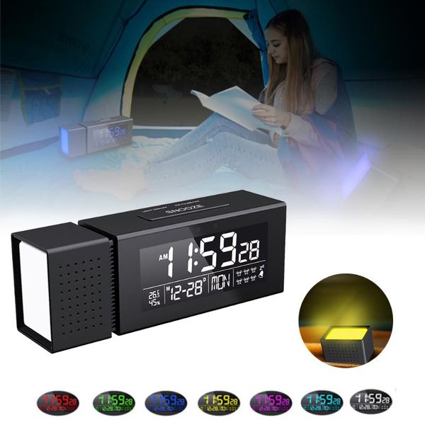 

other clocks & accessories multifunctional sound light alarm digital clock household night human body induction function bedroom outdoor