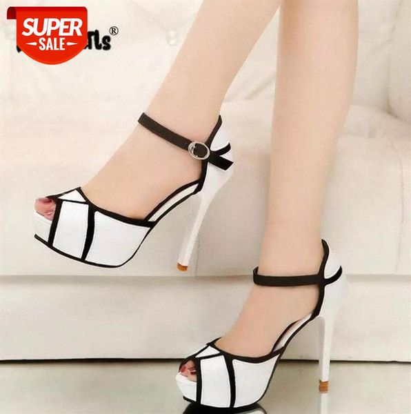 

summer hollow buckle women's shoes european and american fish mouth fine with high heels pumps daily shoes drop shipping #1x35