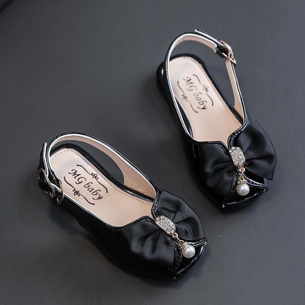 

children girls sandals open toe kids beach shoes soft princess sandal bottom summer casual 2021 smg116, Black;red