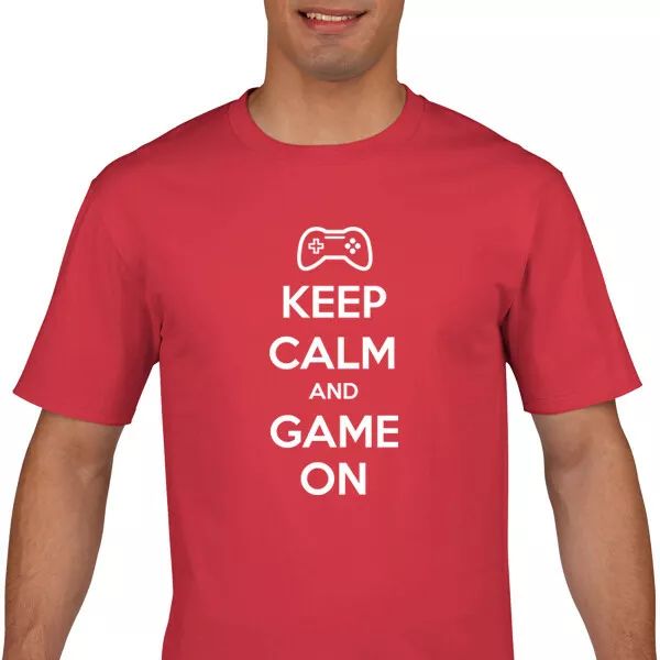 

gaming t shirt - keep calm and game on t shirt - gamer t shirt, White;black