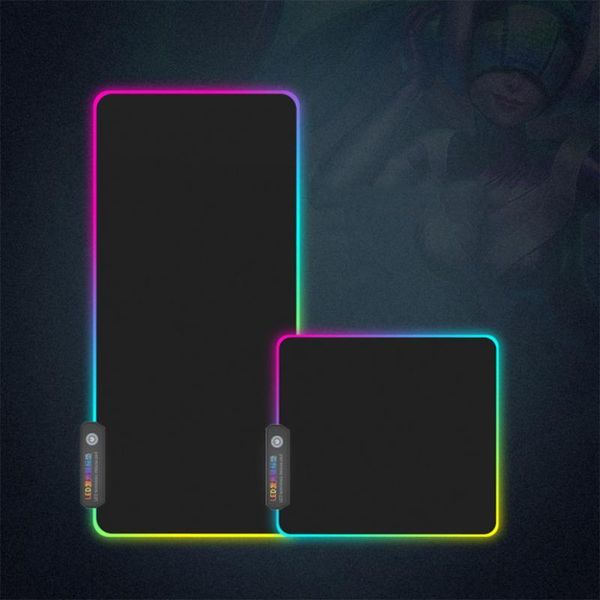 LED Light Mousepad RGB Клавишная крышка Настольный Коврик Красочные Поверхностные Направляющие Направления Водонепроницаемый Многоразмерный Мир Gamer CyberPunk2077