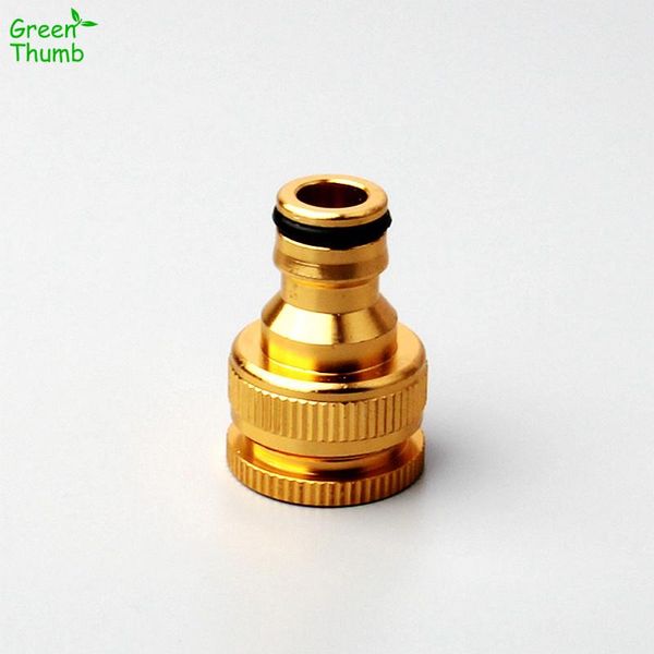 

watering equipments 2pcs 1/2"-3/4" female thread aluminum copper plating washing machine standard connector garden irrigation part