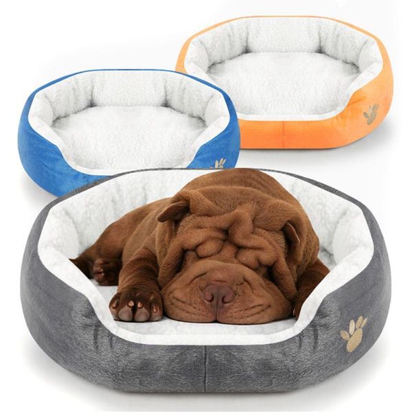 

kennels & pens comfortable pet cat dog nest bed puppy soft warm round house kennel cage cushion sleeping winter accessories
