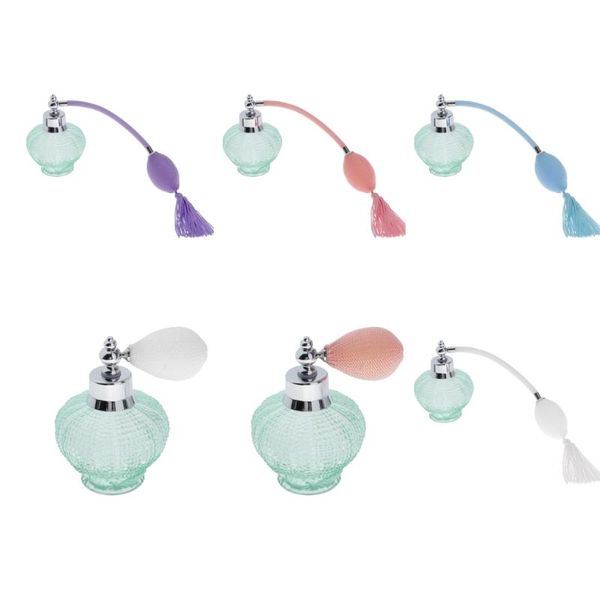 

storage bottles & jars vintage crystal perfume bottle spray atomizer refillable glass -- 100ml