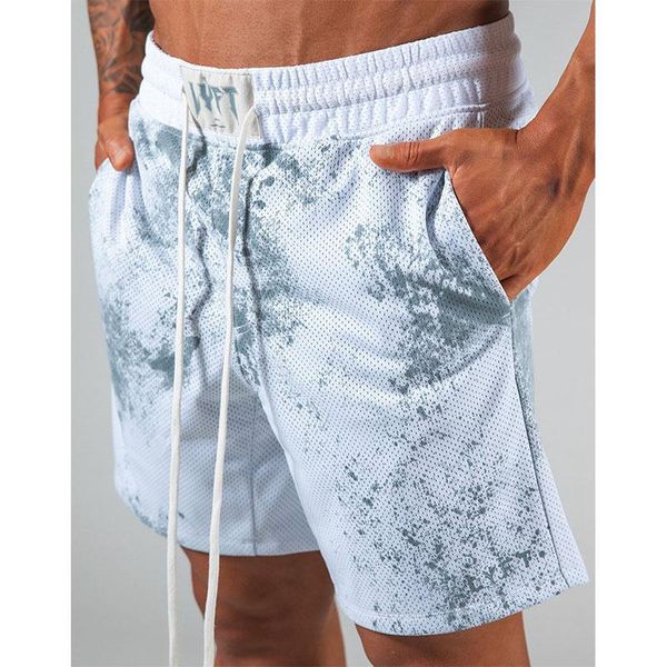 

running shorts men's casual leisure short pants print pocket summer fashion beach male sport clothing men 2021, Black;blue