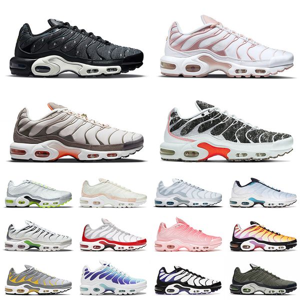 

2023 fashion plus tn running sports shoes black white pink oxford first use persian violet bleached aqua mean green outdoor trainers sneaker