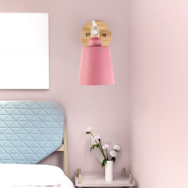 

nordic led wood abajur luminaria penteadeira lampara pared dinging room lamp wall