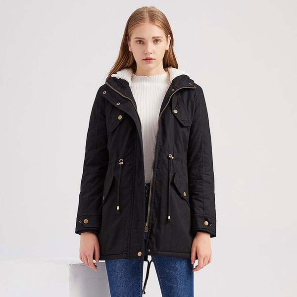 

2021 autumn winter jacket women parka oversize warm plush coat women thick hooded long cotton jacket female 4xl 5xl, Tan;black
