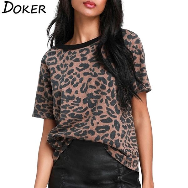 

summer leopard t shirt women fashion o neck short sleeve plus size female loose casual ladies tee mujer camisetas 210603, White