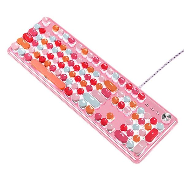 

aaaj-mixed color version k520 waterproof real mechanical lipstick keyboard net red punk retro lapkeyboards