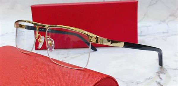 Verkauf eines optischen Brillenrahmens 4567598, Metall-Halbrahmen, ultraleichte Brille für Herren, Business-Stil, einfacher und vielseitiger Rahmen, Top-Qualität