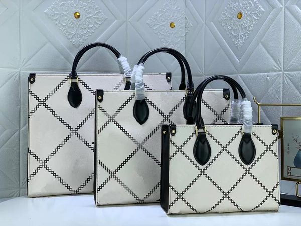 

2022 onthego m44925 women luxurys designers totes bags genuine leather handbags messenger crossbody lady travel shoulder bag wallet purse sh