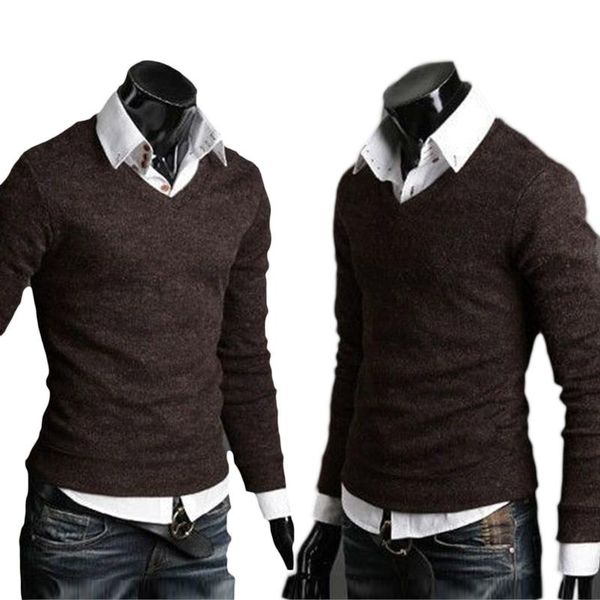 

men's sweaters sweater men winter casual long sleeve sweatshirt clothing fashion warm party slim fit pullovers mens clothes, White;black
