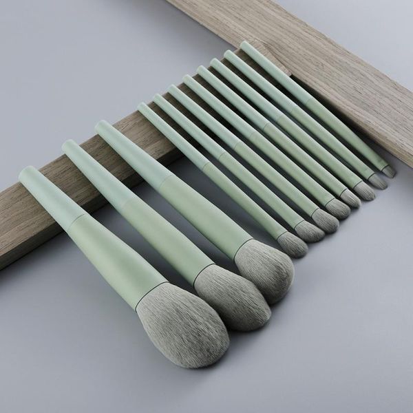 

makeup brushes dark green brush set blush loose powder eye shadow beauty tools