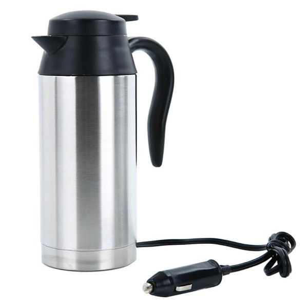 

stainless steel electric kettle lighter socket boil 750ml water bottles