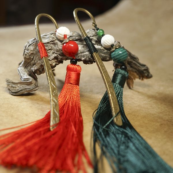 

souvenir creative bookmark design chinese style tassel metal business gift no.5059