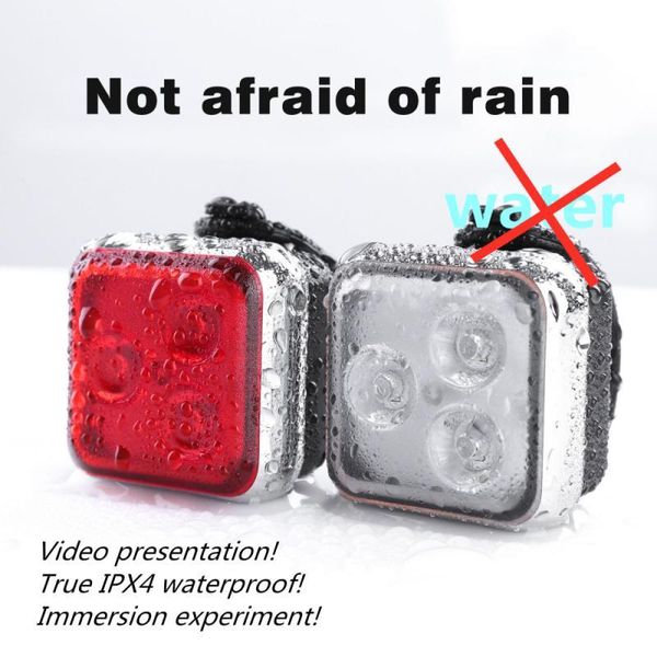 

bicycle rear light usb rechargeable ipx6 waterproof bike for mtb helmet pack bag tail 4 model taillight lights