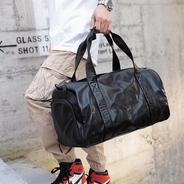 

duffel bags fitness bag travel pu large capacity hand-held outdoor back
