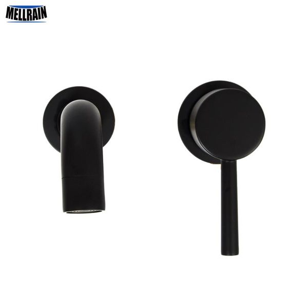

bathroom sink faucets brass black plated faucet wall mounted round design basin water mixer rotation tap