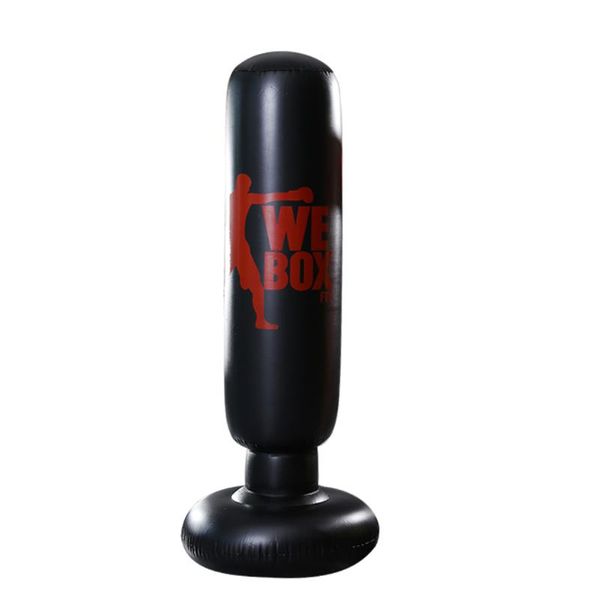 

inflatable boxing bag train punching stand fitness equipment (red 1.6m) sand
