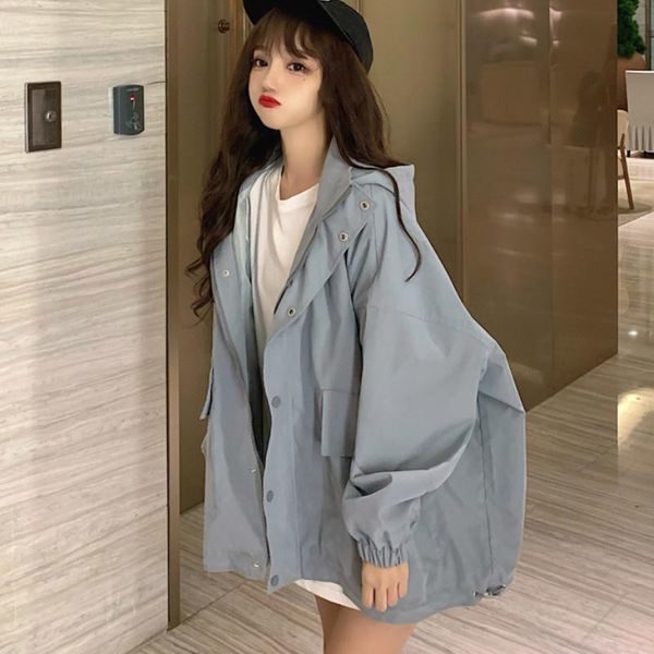 

women's jackets fashion ins coat women autumn winter solid color single breasted long sleeve femme loose casual lady a132, Black;brown