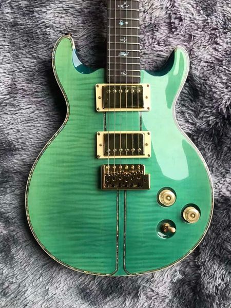 

custom gpr electric guitar tiger flamed maple shells wrap the edges