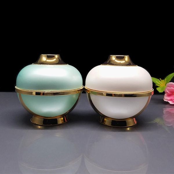 

storage bottles & jars 8pcs/lot 30g white blue apple shaped acrylic empty cream jar pot cosmetic eye mask essence bottle refillable sub cont