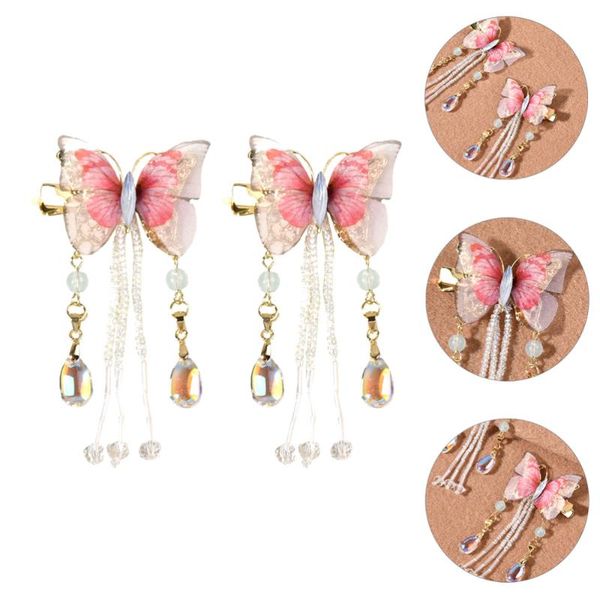 

hair clips 2pcs crystal tassel hairpin fashion clip exquisite accessory