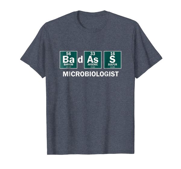

funny microbiologist t shirt - badass microbiologist, White;black