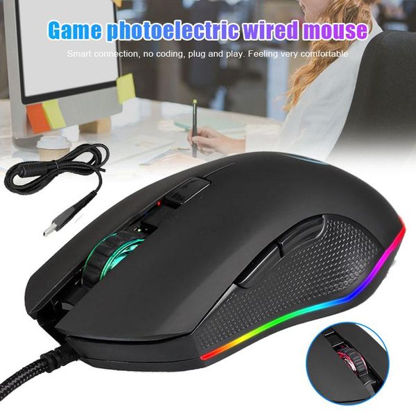 

mice g812 game optical wired mouse colorful breathing light professional gaming h-