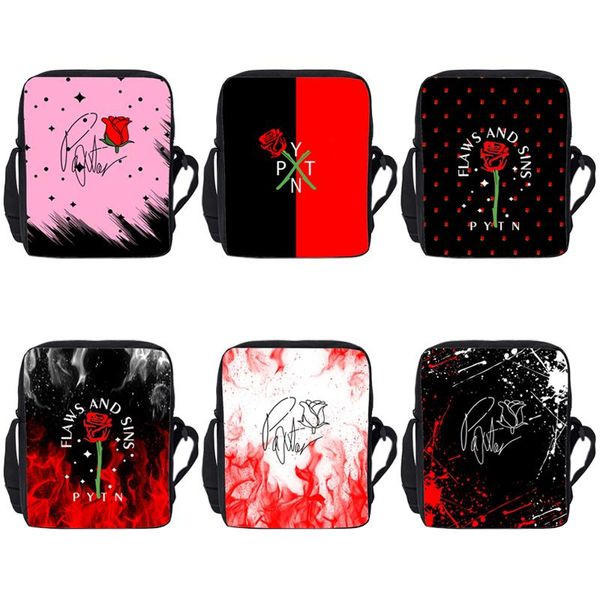 

print payton moormeier shoulder bag pytn printed net red rose cosplay zipper fashion crossbody women messenger waist bags